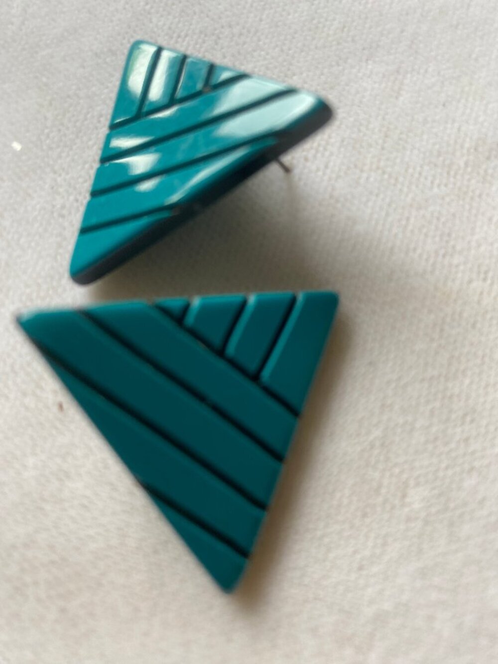 Turquoise triangle earrings